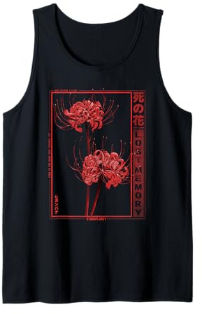 Giapponese Ragno Giglio Soft Grunge Anime Estetica Fiore Canotta
