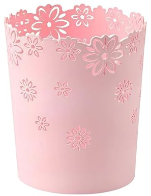 QINGFENGYI Mülleimer Papierkorb Büro & Zuhause|Mülleimer Schreibtisch| Für Büro Mülleimer Kinderzimmer & Küche (Pink, Mittel)