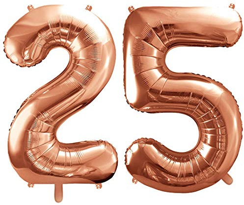 Pallone Palloncino gigante in foil mylar 86 cm NUMERO 25 venticinque col