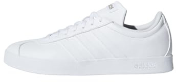 adidas Women's VL Court 2.0 Shoes, Cloud White/Cloud White/Metallic, 4 UK