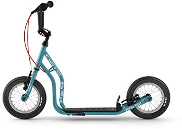 YEDOO Tidit New Kinder Tretroller - für Kinder ab 5 Jahre, ab 110 cm Körperhöhe, mit Luftreifen 12/12 - für Mädchen und Jungen, Höhenverstellbar mit Ständer und Reflexelementen, blau