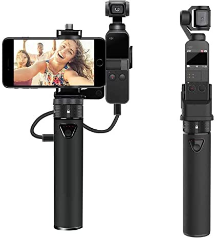 Smatree Powerbank Stick pour DJI Osmo Pocket 2/1, Station de Charge Portable 5000mAh avec Support d'extension de Poche OSMO et Support pour téléphones Portables (la caméra n'est Pas Incluse)