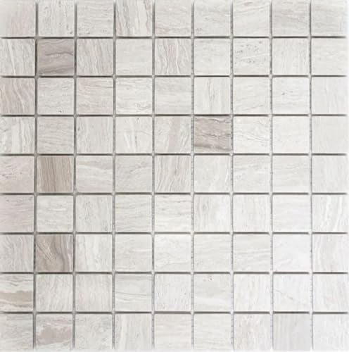 Mosaik MOS42-0204 - Piastrelle in marmo e pietra naturale, grigio a righe