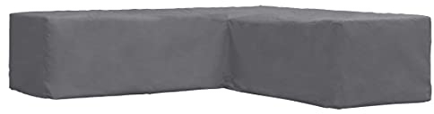 Housse de Protection Canapé d'angle | 250/90 x 250/90 x 70 cm (L x L x H) | Gris | Résistant à l'Eau | Pour Jardin, Terrasse, Meubles | Qualité | Couverture | Anti-UV | Mobilier | Bâche
