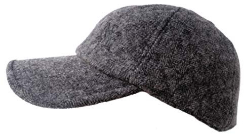 Herren Wintercap Basecap gefüttert Ohrenklappen Sportlich Schirmmütze Wintermütze (Dunkelgrau)