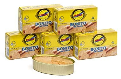 Hoya Santoña Bonito del Norte - Pack 5 latas de 112g (560g). Conserva Gourmet de Bonito del Norte del Cantábrico en Aceite de Oliva.