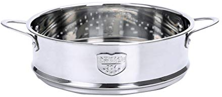 DOITOOL Steamer Insert Pans Stainless Steel Steamer Pot Kitchen Food Steamer Basket Insert for Rice Vegetables Meat Fish Dumplings Dim Sum 18cm