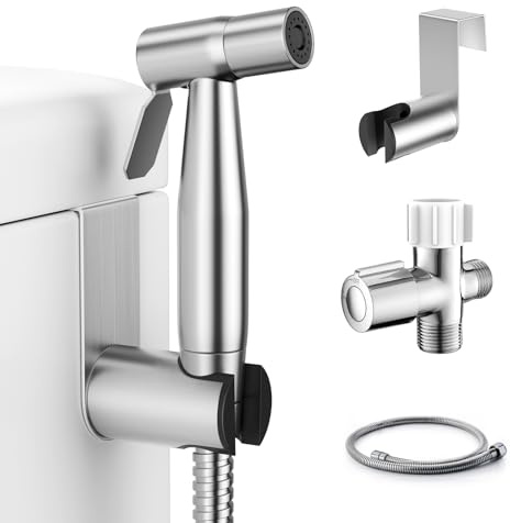 Fekivasy Hand-Bidet-Sprüher für Toilette, muslimische Dusche, Wasserstrahlsprüher für Toilette, Stoffwindelsprüher für vorhandene Toiletten, verstellbarer Wasserdruck, Toiletten-Bidet-Sprüher mit