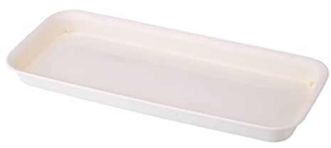 Hilai Soucoupes de Plantes, Plateau de Pot de Fleurs Rectangulaires, Conteneur de Fleur, Palette (12 Pouces crème-Blanc)