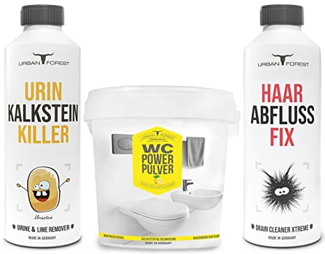 SPARSET Urinsteinentferner & Urinsteinlöser + Rohrreiniger Abflussreiniger + WC Schaum Reiniger zur Toiletten-Reinigung | Toiletten reinigen mit Toiletten-Reiniger von URBAN FOREST