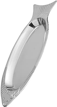 Operitacx 1pc Stainless Steel Steamed Fish Plate Fish-Shaped Tray High-Temperature Resistant Kitchen Platter for Home Cooking and Serving