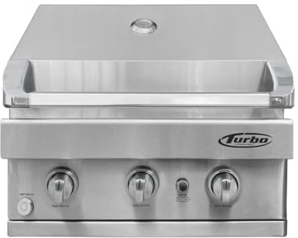Turbo 26-inch 3-Burner Built-In BBQ Gas Grill - Natural Gas