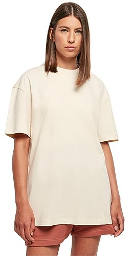Urban Classics Damen Oversized Boyfriend Tee – Lockeres Baumwoll T-Shirt mit Rundhalsausschnitt & kurzen Ärmeln, ideal für Alltag, Freizeit & Streetwear,Whitesand,S