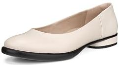 ECCO dam skulpterad Luxe Ballerina balett platt, kalksten, 6/6.5 UK, Kalksten, 6/6.5 UK