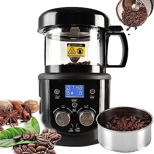 2 In1 Coffee Roaster Machine- with Cool Down, Hot Air Roasting Machine, with Timing and Led Display, for Home Use Air Coffee Roaster