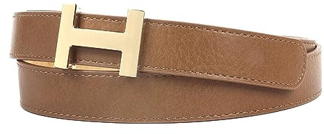 Zakatte • Damen Gürtel aus Kunstleder mit H-Schnalle Hüftgürtel Taillengürtel Damengürtel BS058