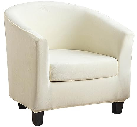 Chesterfield stretch fåtölj överdrag 1-sits sammet överdrag för mullsta stolar 2 stycken stolskydd cocktail club beige