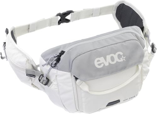 EVOC HIP Pack 3 Hüfttasche, Bauchtasche (komfortable Gürteltasche mit Trinkblasenfach, AIR Flow Contact System, Volumen: 3 l), Sand-Stone
