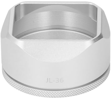 Lens Hood for X100VI X100V, Aluminum Alloy Square Lens Shade for Camera, Lightweight Square Camera Lens Hood Replacement (Silver)