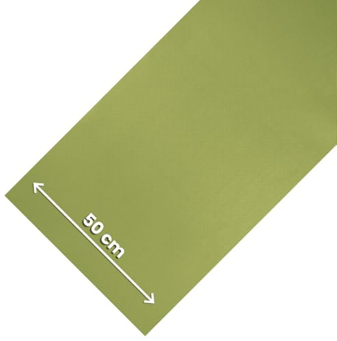 OLIVO.shop - Alfombra de cocina de PVC, multiusos, se puede cortar a medida, lavable, antideslizante, para cocina, baño, lavandería, 50 cm de ancho, rollo múltiple (verde salvia, 50 x 300 cm)
