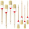 KAIYAYA 8 Pièces Pinceau Rond,20mm/25mm/30mm/35mm Pinceaux Peintures,Brosse à Pochoir en Bois,Pinceau Lasure Bois Exterieur pour Peinture Murale, Meubles, Lasures,Vernis