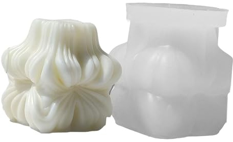 Design Geometrico Rotante Forma di Candela Flessibile Silicone Candele Artigianato Forma Con Disegni Geometrici Rotanti Unici