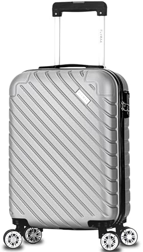 FLYMAX 45x36x20 EasyJet Cabin Bag Cabin Suitcase Carry on Hard Shell Hand Luggage Case Approved for Ryanair EasyJet 2 Fits 8kg/12kg 30 Litre Capacity + 3 Digit Lock + Telescopic Handle Cabin Luggage