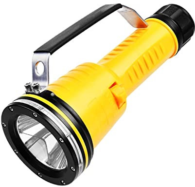 YQVEOT Linterna de Buceo Linterna de Buceo de deslumbramiento a Prueba de Agua a Prueba de Agua Potente antorcha 6 * 18650 Lámpara de Buceo de Vuelo de Largo Alcance(White Light)