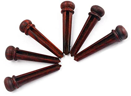 ifundom 6 Pcs Rosewood Bridge Pins for Acoustic Guitar Guitar String Pegs Set for Folk Musical Instruments Accessories