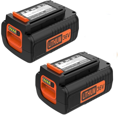 ZahoTse Battery Replacement for Black+Decker 36V-40V,for Power Tools LBXR36,LBX36,LBX2040,LBX2540,LBX1540,LBXR2036,LBXR36-2,LST540,LCS1240,LST136W, 1.5Ah Li-ion Battery(3000mah,2-Pack