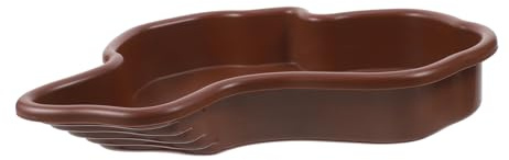 WOONEKY Grand Bassin à Eau pour Tortues et Reptiles, Bassine de Bain sans Drainage en Plastique Solide, Grosse Taille pour Terrarium, Habitat et Soin de Reptiles Terrestres