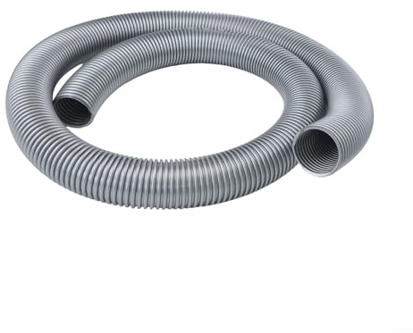 Pumixiy Vacuum Cleaner Hose Extension 50Mm Inner Diameter Flexible Threaded Hose Pipe Threaded Vacuum Hose Compatible With Standard Vacuum Systems 3/4 Meters Length Gray(4m)