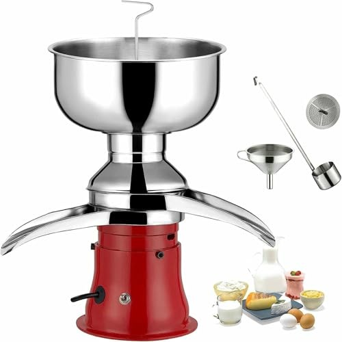 HOTAPEPU Séparateur centrifuge de crème Machine électrique Professionnelle d'écrémage de crème de Lait réglable pour Transformer Le Lait cru ou Entier en crème~/