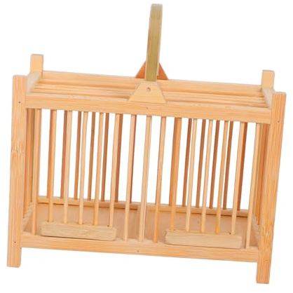 VANZACK Tierkäfig aus Holz für Grillen Hamster und Andere Kleintiere Kompakte Transportbox mit Einfacher Reinigung Dekorativ für Haustiergehege
