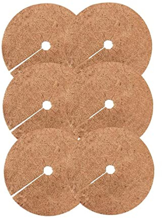 Hperu Tapis de Plante de Noix jardinières Tapis Protection Contre Le Froid Couverture Fleurs Jardin Ronde 6 pièces 40x40x0.4 cm-Disque paillis Couverture Plante Noix