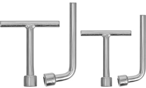 Alipis Juego de llaves de vaso triangulares de acero inoxidable para maquinaria y equipos electrónicos. Llaves en T y L compatibles con M8 y M10 para montaje de muebles y accesorios industriales.