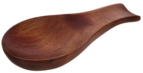 SHINEOFI Repose-Cuillère en Bois Massif Finition Traditionnelle Laquée, Porte-Louche Compact pour Rangement Ustensiles, Usage Quotidien à Domicile Style Japonisant