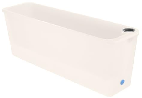 Veemoon Vaso Rettangolare in Plastica per Piante da Esterno e Interno con Sistema Radicale Traspirante e Design Salvaspazio per Balconi e Giardini