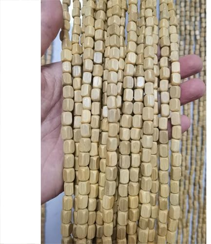 HDEYRSX Perlenvorhang Türvorhang Retro Bambusvorhang Dekoration Raumteiler Fadenvorhang als Insektenschutz Fliegenschutz für Fenster,Zimmer,Balkontür,Terrasse,mit Zubehör (80 Stränge 110cm x 220cm)