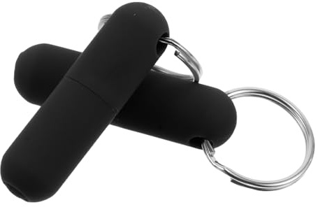 Tofficu Coupe-cigares à Perforation 2pcs en Métal et Caoutchouc Noir, Outil Compact et Portable pour Amateurs de Cigares, Accessoire Cigare Précis et Élégant pour Fumeurs Nomades