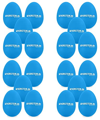 20 x Kirstein ES-10B Egg Shaker (Schüttelei, Percussion, Rassel, robuste Kunststoff-Hülle, durchsetzungsfähiger Klang) Blau