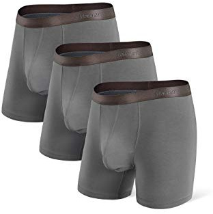 Separatec Boxer da Uomo bambù Doppia Tasca Boxer Aderenti Tasca Separata Mutande Multipack Intimo Comodo Traspirante Biancheria Intima S