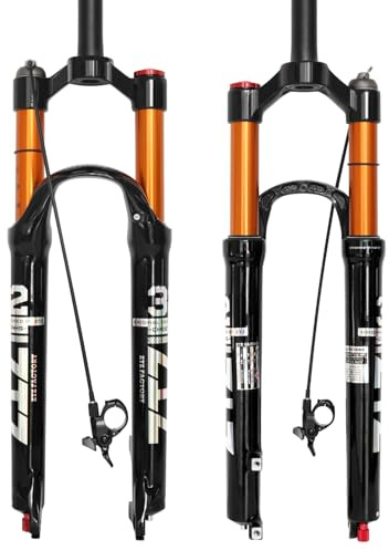 Ztz Framgaffel av magnesiumlegering med lufttrycksdämpare för mountainbike - cykeltillbehör framgaffel 27,5 med remote lockout
