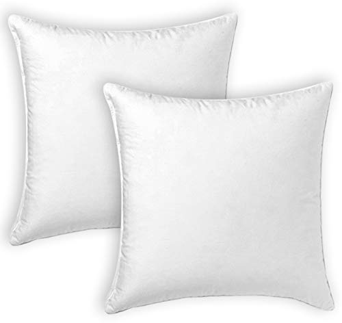 MERCURY TEXTIL- Relleno de Cojin Juego de 2/4 Unidades Super Suave Mullido, Antialergico, Fibra Hueca de Alta recuperacion, para Sofá,Cama,Coche (2 Rellenos, 45X45 cm)