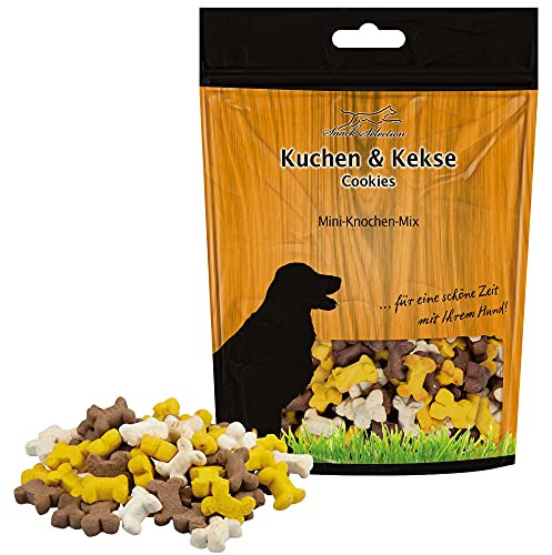 Schecker Hundeleckerli - Mini Knochen Mix - 2 kg - fettarm - schön klein -knusprig - Vanille Aroma