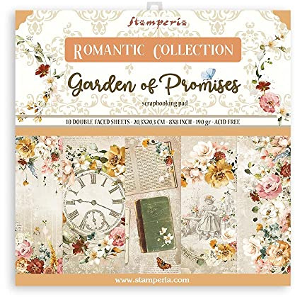 Scrapbooking Small Pad 10 sheets cm 20,3X20,3 (8X8) - Garden of Promises