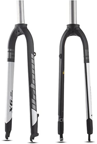 TISORT Starre Fahrradgabel, Hochfeste, Feine Taktilität, Ultraleichte Aluminiumlegierung Starrgabel Fahrradzubehör Scheibenbremse (Color : Black and White, Size : 26)
