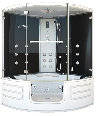 AcquaVapore Dampfdusche Whirlpool Dusche Duschkabine K70-SW-EH 150x150cm OHNE Zusatzoptionen Weiß