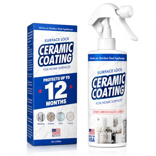 Surface Lock Home Revestimiento de cerámica para acero inoxidable, evita huellas dactilares en electrodomésticos, encimeras y cualquier superficie dura en tu vida, spray fabricado en Estados Unidos, 8