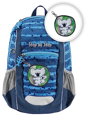 Step by Step Rucksack-Set KIGA Maxi „Koala Coco“, türkis | separates Innenfach, ergonomisch, höhenverstellbarer Brustgurt, für KITA, Kindergarten, Freizeit, ab 3 Jahren, 10 l